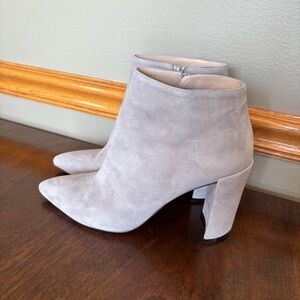 Stuart Weitzman Gray Suede Ankle Boots